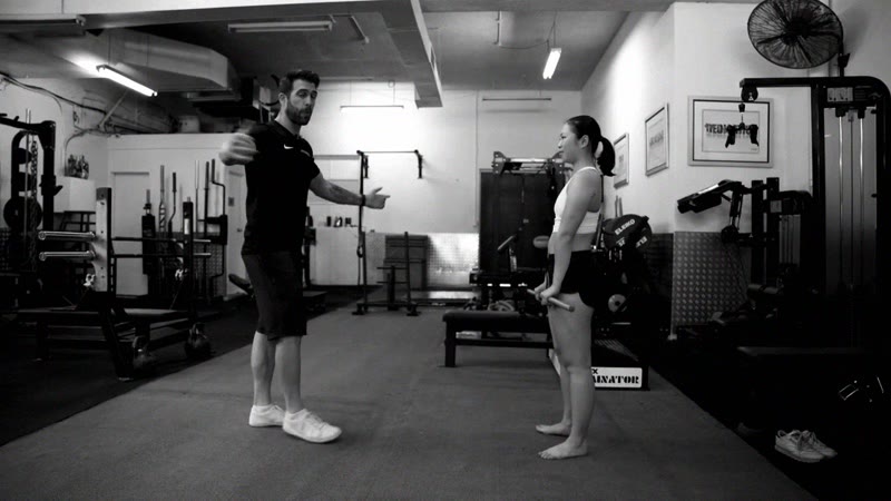Screening a client at Enterprise Fitness